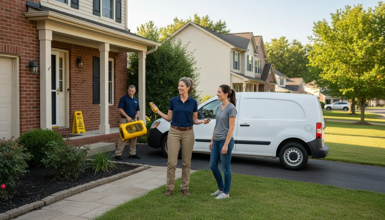 Residential water damage restoration in Carlton, WA